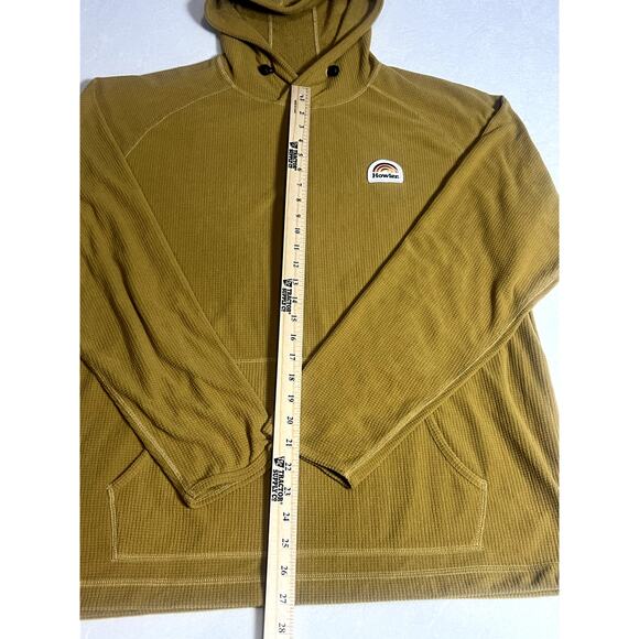 HOWLER BROS Men's Hoodie Palo Duro Fleece Mustard Yellow Pullover Long Sleeve XL - Picture 7 of 10